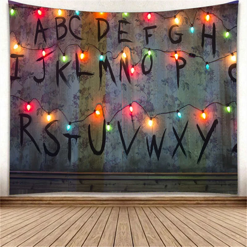 Stranger Things Printed Wall Tapestry Curtain Interior Boho Home Decor Bedroom Macrame Blanket Travel Picnic Mat