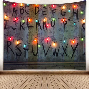 

Stranger Things Printed Wall Tapestry Curtain Interior Boho Home Decor Bedroom Macrame Blanket Travel Picnic Mat 150cmx200xm