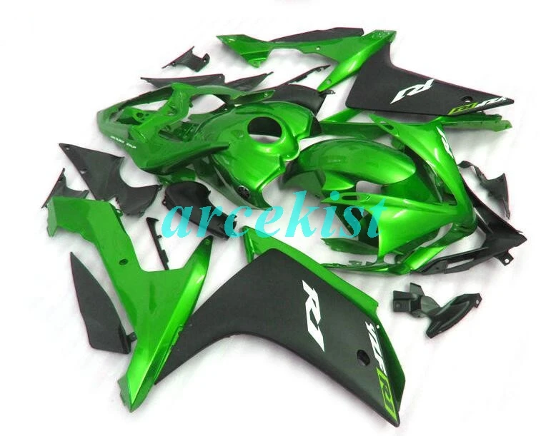 4 подарки ABS прессформы Мотоцикл Обтекатели подходит для Yamaha YZF-1000-R1 2007 2008 07 08 обтекатель кузова набор на заказ зеленый черный