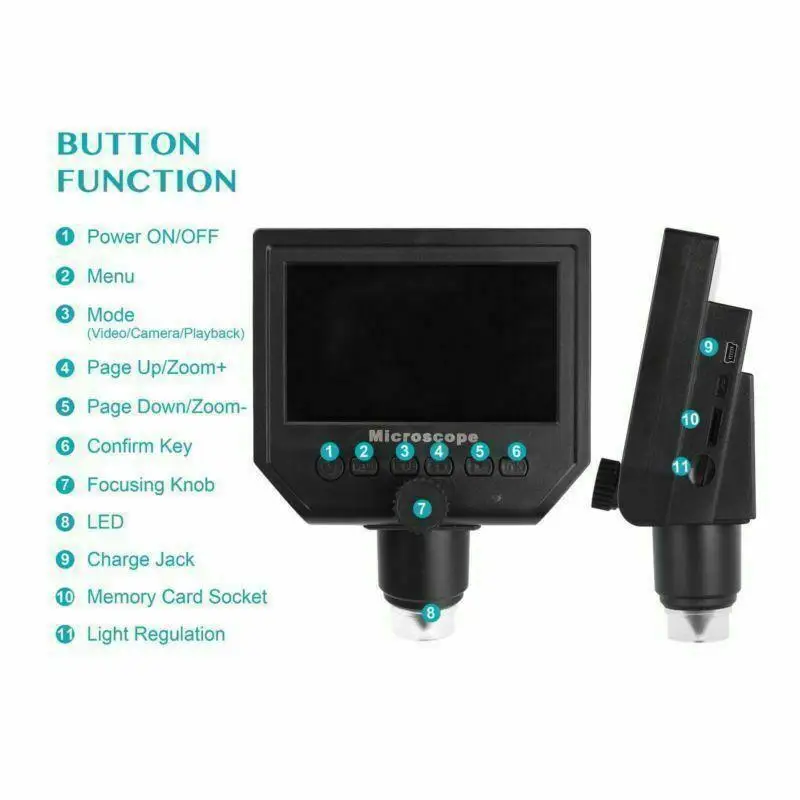 USB цифровой электронный микроскоп Лупа эндоскоп камера 8 светодиодный HD экран PCB Материнская плата ремонт присоска кронштейн