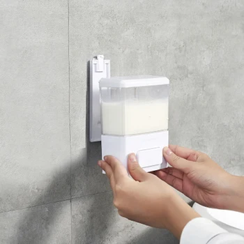 

Manual Soap Dispenser Wall Mounted Shampoo Conditioner Shower Gel Bathroom Kitchen FP8