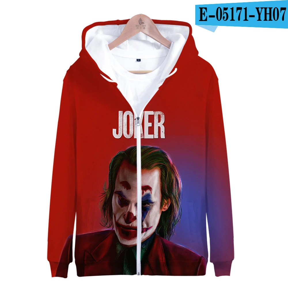 Джокер из фильма Joker Joaquin Phoenix Arthur Fleck 3d принт молния толстовка с капюшоном Мужская/женская повседневная одежда на молнии - Цвет: YH07