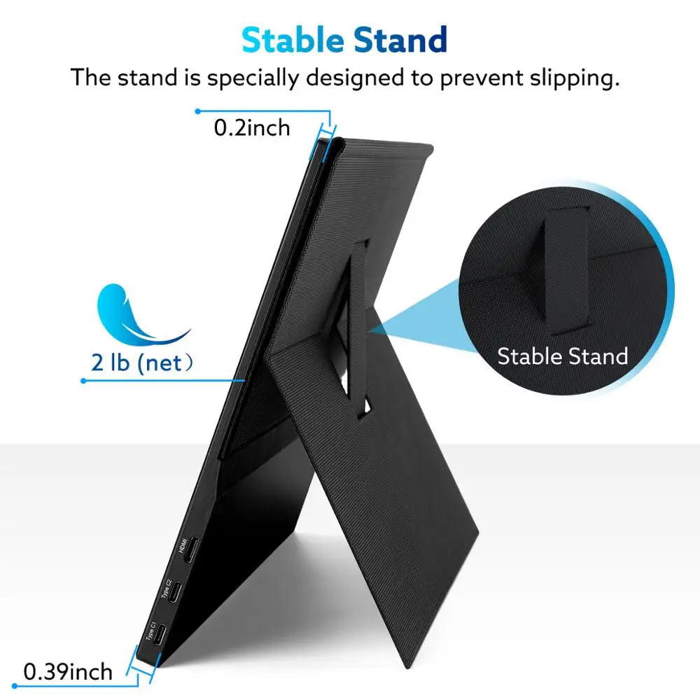 Eyoyo ޴ 淮 13.3 &LCD IPS ũ ۾ USB-C HDMI   2560x1440 Ʈ ǻ ÷ Ȯ