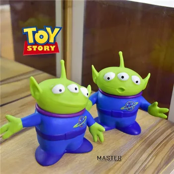 

1piece 15cm the robot Alien action figure toys cute three eyes green man collection home decoration toys
