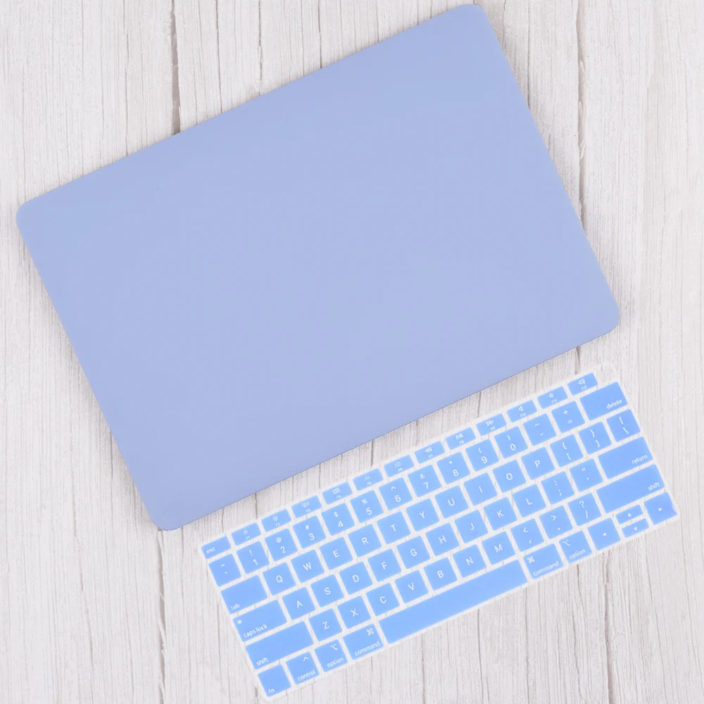 Redlai прозрачный защитный чехол для apple macbook air pro retina 11 13 15 mac 12 с клавиатурой - Цвет: Matte baby blue