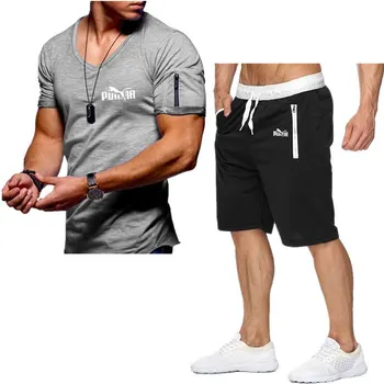 

Mens Track Suit Set Casual Loose Sweatsuit Multicolor Men Set Short Sleeve V-neck Side Zipper Tshirt Drawstring Shorts Sweatsuit