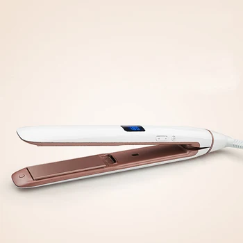 

2 in 1 iron women hair straightener professional powe crimper hair curler plate titanium flat iron