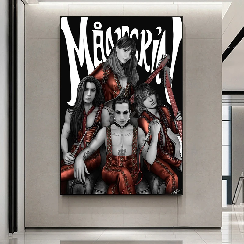 Постер на холсте с изображением группы Maneskin плакаты и принты для гостиной Декор