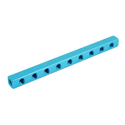

1/4"PT Threaded Ports Blue 9 Way Quick Connect Air Hose Manifold Splitter