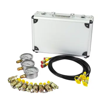 

Excavator Hydraulic Pressure Test Kit Hydraulic Tester Coupling 9000 PSI Max