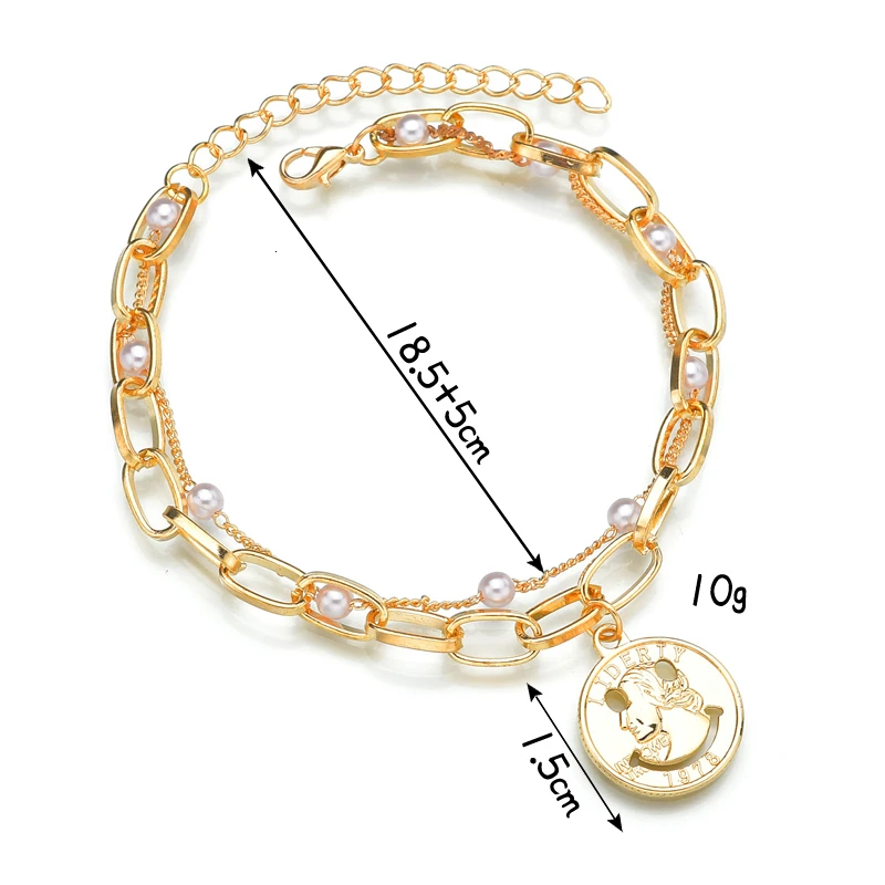 Новый богемный многослойный браслет с подвесками для женщин винтажный из смолы в