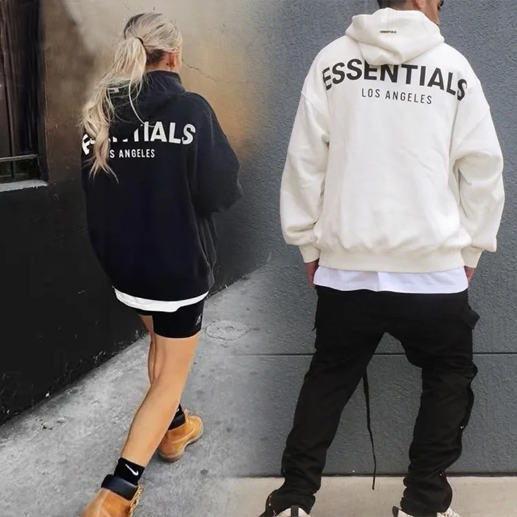 

3m Essentials Reflective Hoodies Men Women High Quality Cotton Simple Classic Sweatshirt Essentials Loose Classic Wild Pullover