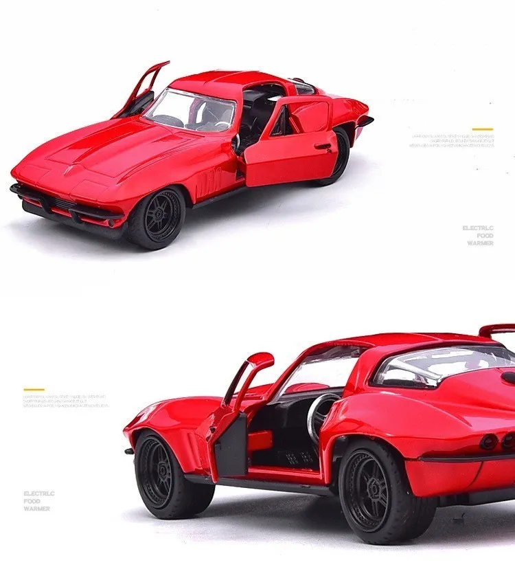 Jada 1:32 Масштаб красный Chevrolet Corvette металлический сплав гоночный автомобиль литые Автомобили Модель игрушки для детей Быстрый Furiou Hots колеса