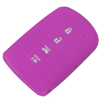 purple 10 шт. силиконовый чехол для ключей для Toyota Camry Avalon Rav4 Highlander дистанционный брелок крышка 4 кнопки 2012 - Название цвета: purple