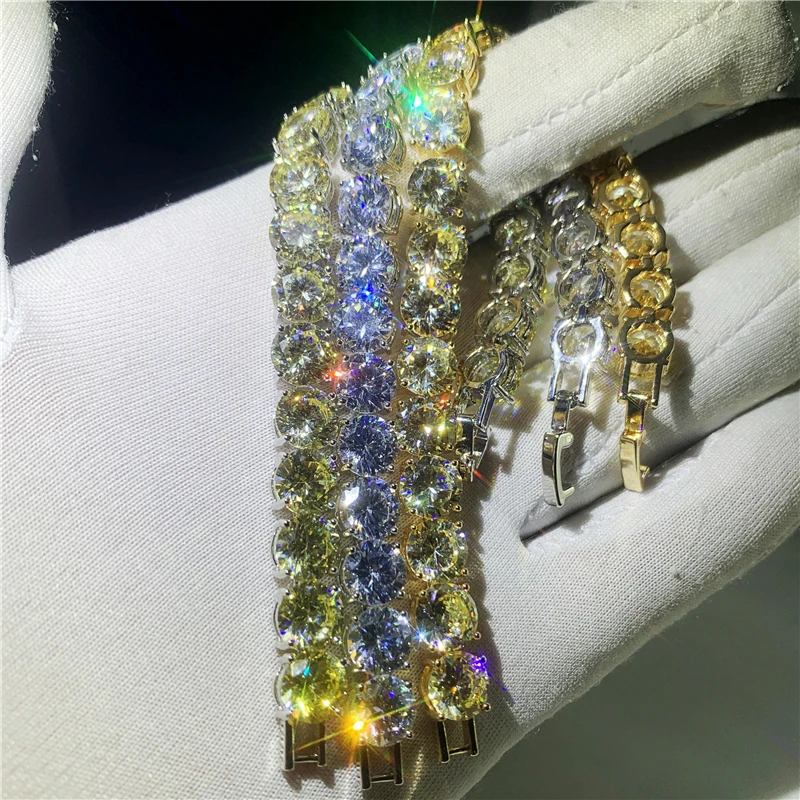 3 стиля роскошный Теннисный браслет ручной работы 8 мм AAAAA Циркон cz свадебные браслеты модные женские украшения