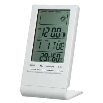 

Digital Thermometer Hygrometer Temperature Humidity Indoor Greenhouse Meter Gauge Clock Weather Station Forecast Display