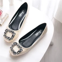 Осенние модные женские со сверкающими кристаллами балетки на плоской подошве для отдыха, весенние балетки со стразами, свадебные туфли, большие размеры