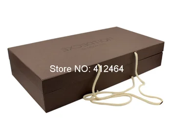 

Luxury white color art paper gift box for candy packaging,Packaging with cut in the middle ( GF-024)