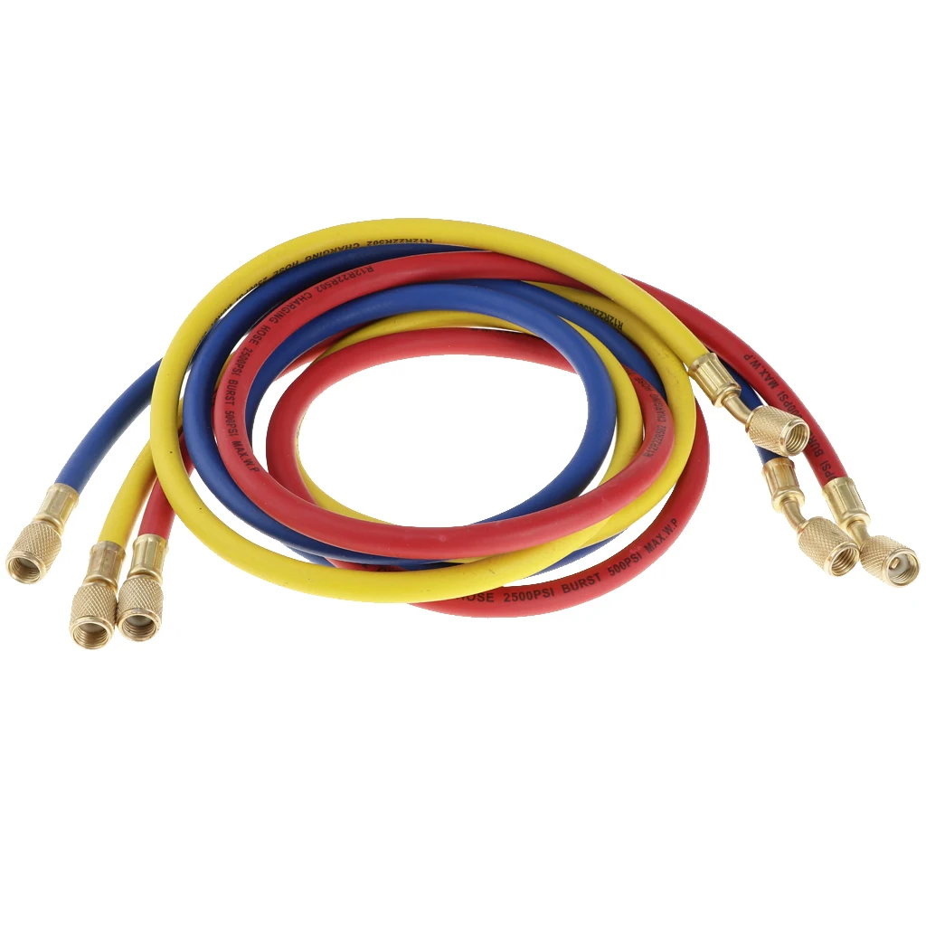 1,5 м 1/" SAE 600PSI зарядный шланг без блокировки HVAC R410a R134+ адаптер