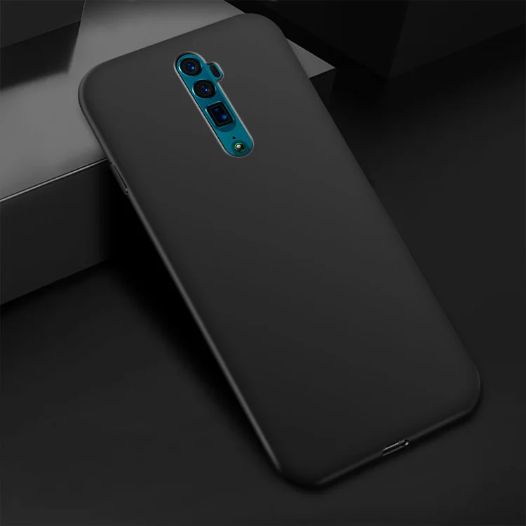 Для OPPO Reno 10x Zoom Reno2 Z F R17 R15 Pro R11S R9S R9 PlusSoft TPU чехол Силиконовый противоударный чехол с защитой от царапин - Цвет: Черный