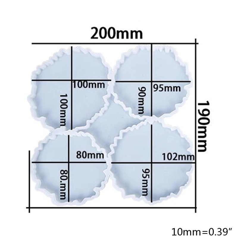 4 Packs Epoxy Resin Silicone Molds, Ashtray Resin Mold, Soap Box Resin  Mold, Resin Art Molds, Resin Casting Molds Include Square,Round and Rhombus