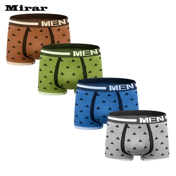 

4PC Men's Soft Print Briefs Underpants Knickers Shorts Sexy Underwear