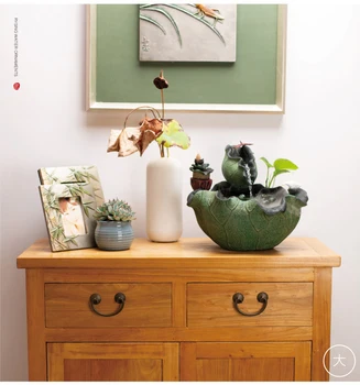 

New Chinese Landscape Running Water Office Desktop Fountain Geomantic Money Home decor cristmas decoration accessories