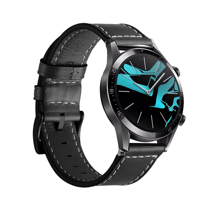 Ремешок из натуральной кожи для huawei Watch GT 2 46 мм ремешок Honor Magic часов pro браслет