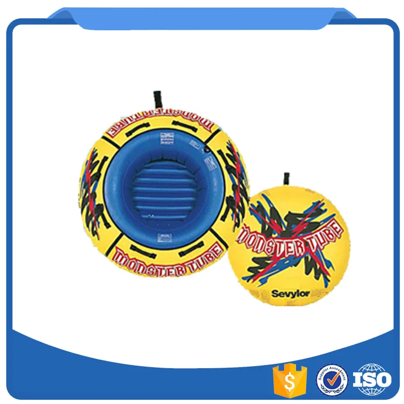 

Hot Selling Customizable Wholesale QFL Brand Adult Paragraph Circle Inflatable Boat Yellow Lettered you yong chuan Single Person