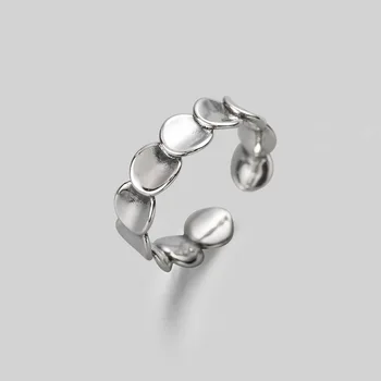 

Leouerry 925 Sterling Silver Original Abstract Fish Scale Design Open Rings Female Fashion Wild Rings Silver 925 Jewelry Gifts