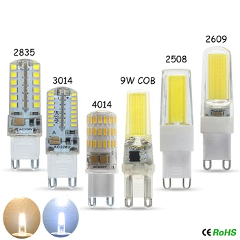 

3PCS G4 g9 led Lamp COB 6W 9W 12W AC/DC 12V 220V LED Light Replace Halogen Lamp led bulb Crystal Chandelier Lampada