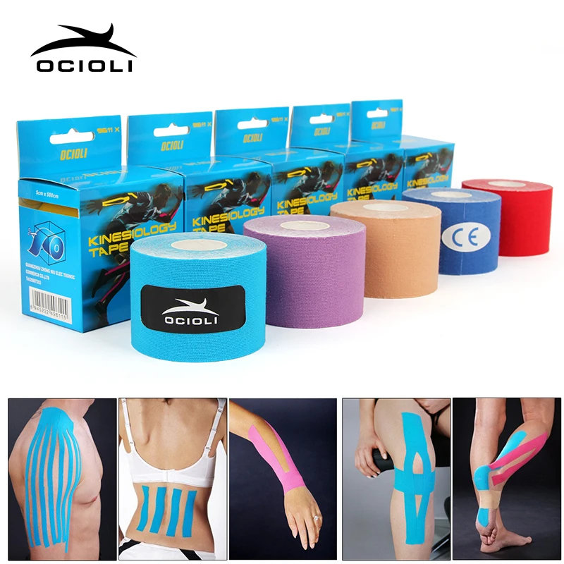 6 Rolls Elastic Cotton Roll Adhesive Kinesiotape Kinesiology Tape