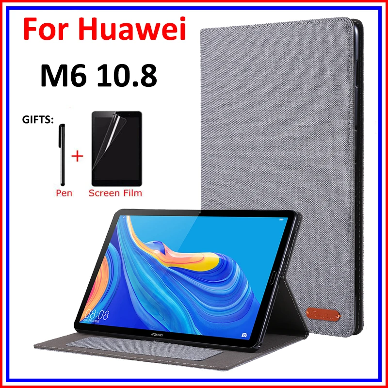 Чехол для Huawei MediaPad M6 10 8 защитный чехол из льна с зернистой подставкой ТПУ HUAWEI tablet