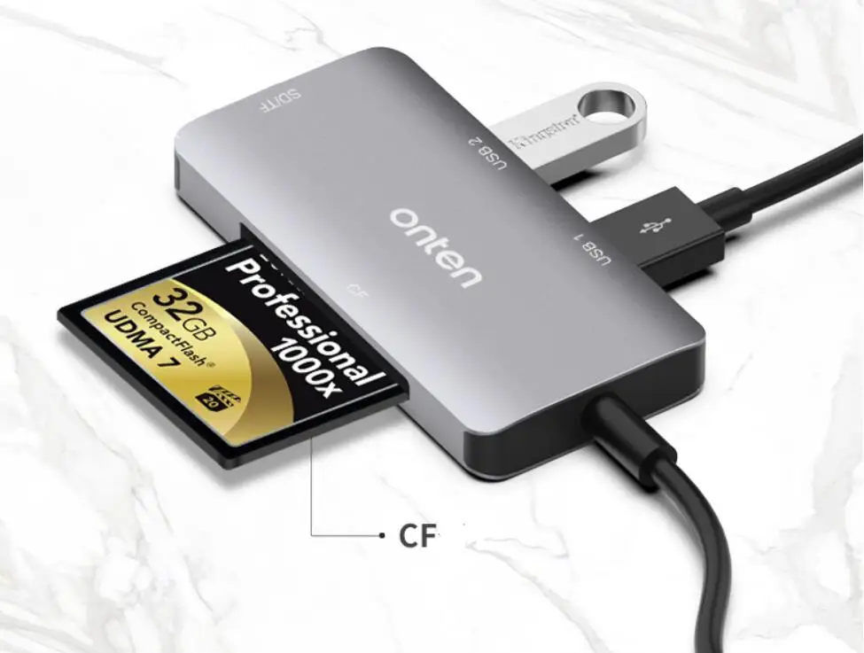 Считыватель смарт-карт USB 3,0 type C для SD Micro SD TF CF адаптер для ноутбуков Аксессуары OTG кардридер смарт-карт памяти SD кардридер