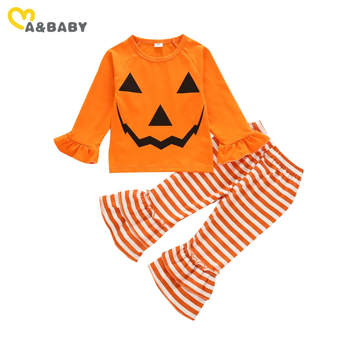 Женский комплект одежды для Хэллоуина Ma &amp Baby футболка с длинным рукавом тыквой
