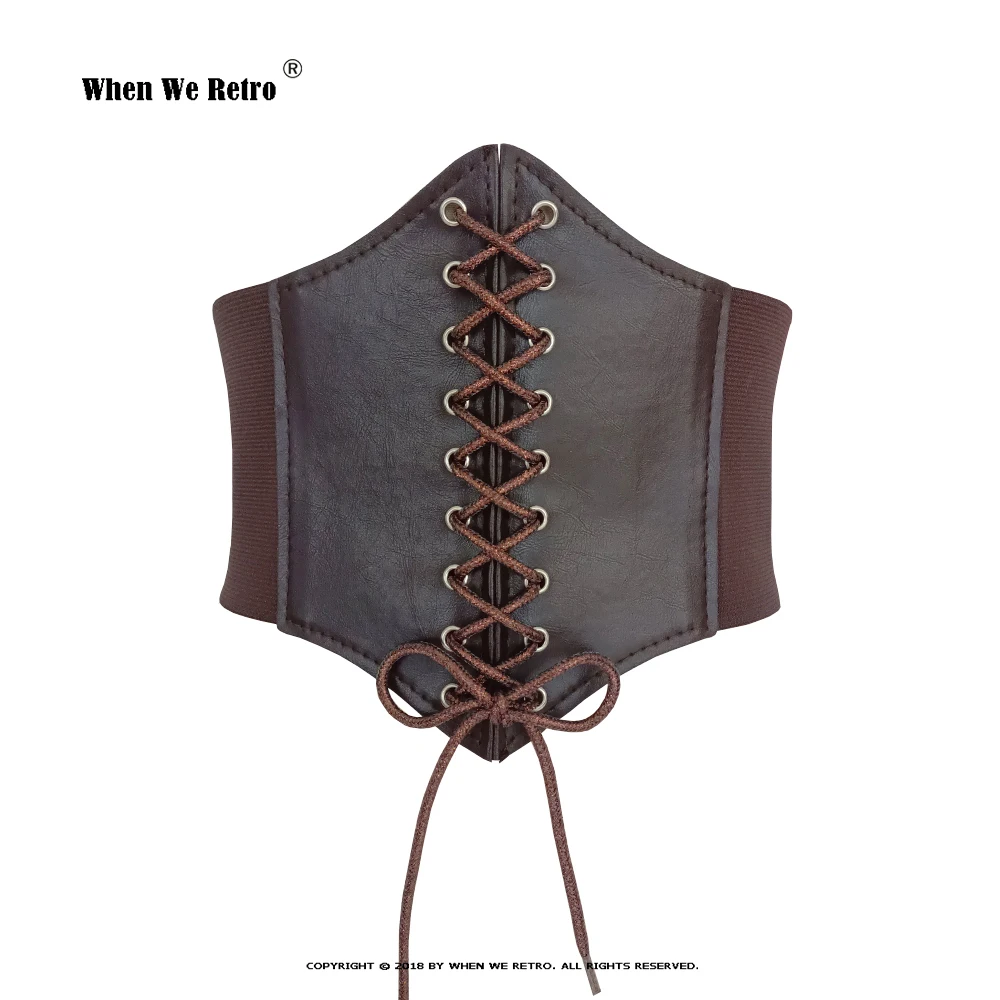 

2022 стройнящий Женский корсет VD2596 на шнуровке в стиле стимпанк с широкой талией черный белый кофейный корсет под грудью пояс