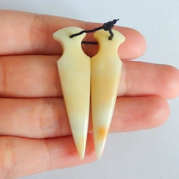 

Natural Gemstone Amazonite Fashion women earring beads,Charms Women Earrings Jewelry Gift Gem Customized,42x12x4mm,6.7g