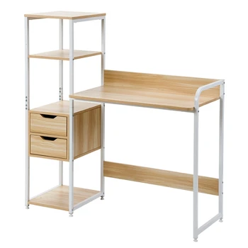 

1PC desk with drawer PC desk with 3 shelves Wooden sewing machine table Study desk Study desk Study desk Dark brown