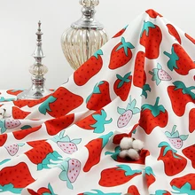 Lychee Life 50x142 см Клубничная набивная ткань модные красочные ткани Ручное шитье для поделок принадлежности для одежды украшения
