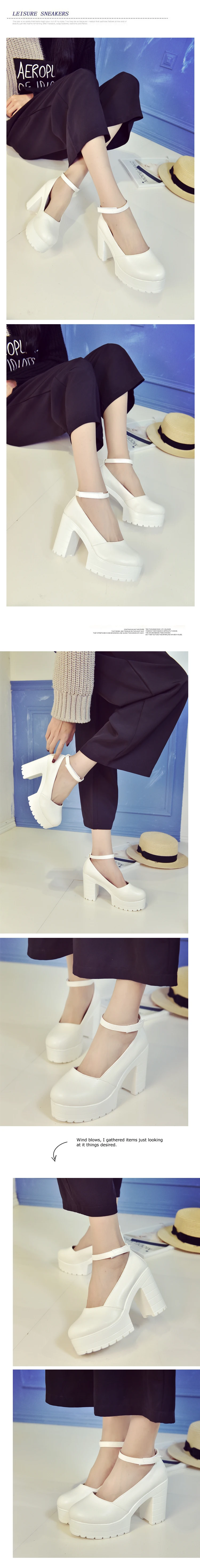 Новые модные черные и белые туфли Лолиты с перекрестными ремешками на высоком каблуке в студенческом стиле; тонкие туфли большого размера