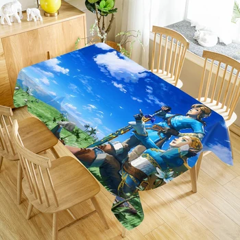

Legend of Zelda Tablecloth Dustproof Dinner Table Cloth Rectangular Wedding Decoration Table Cover Home Textiles