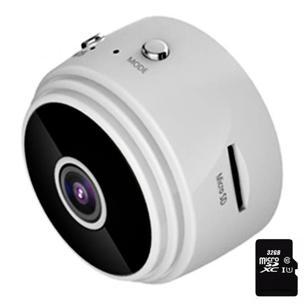A9 Мини WiFi 1080P камера дистанционного наблюдения Домашняя безопасность беспроводная ip-камера SGA998 - Цвет: white AND 32GB