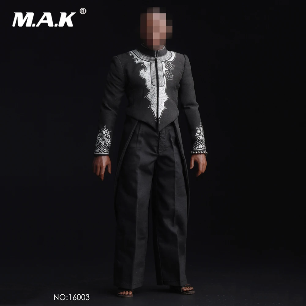 

1/6 Scale Male Figure Accessory The King of Wakanda Black Panther King Clothes with Black Body Accessories Model for 1:6 Head
