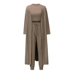 Trois costumes tricotés pour femmes, nouvelle mode, gilet et pantalon de sport, Slim 