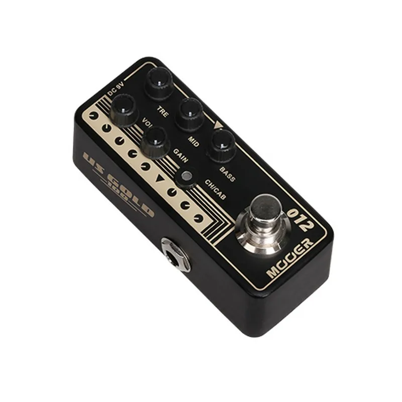Mooer 012 US золото 100 британский стиль цифровой предусилитель гитарная педаль классический рок 3-полосный приобрести байпасс