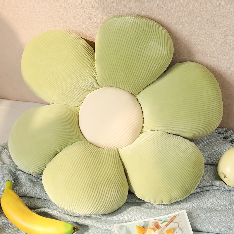 Soft Pink Sunflower Petal Cushion - Girly Room Decor Pillow