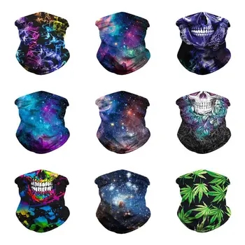 

Starry Sky Pattern Seamless Windproof Cycling Headscarf UV Protection BandanaDust Face Mask for Outdoor Activities