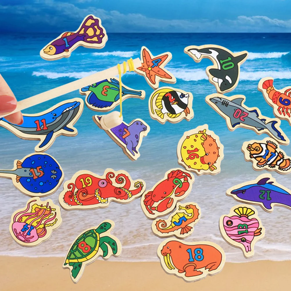 26Pcs Fridge Magnets for Kids Alphabet Animals Shape Wooden Magnetic Stickers Kids Educational Toys for Children Gift