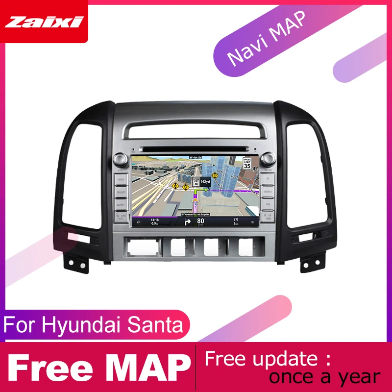 Автомагнитола ZaiXi для Hyundai Santa Fe 2006 ~ 2012 мультимедийная система Android 2 DIN DVD плеер GPS