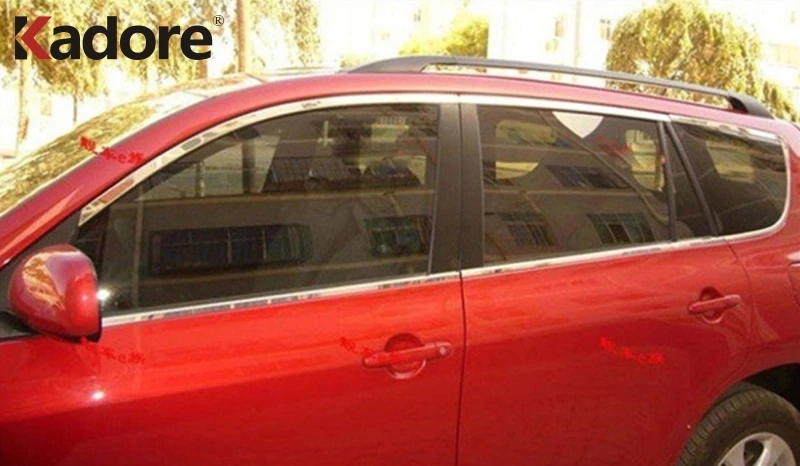 Для Toyota RAV4 RAV 4 2009 2010 2011 нержавеющая сталь автомобильная оконная отделка рамка